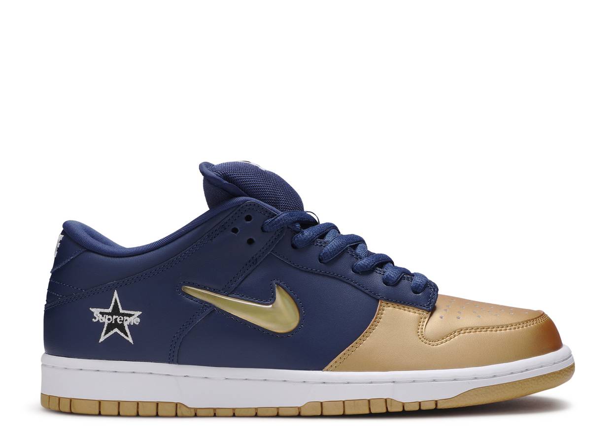 Nike SB Dunk Low Supreme Jewel Swoosh Gold (Preowned) – Utopia Shop