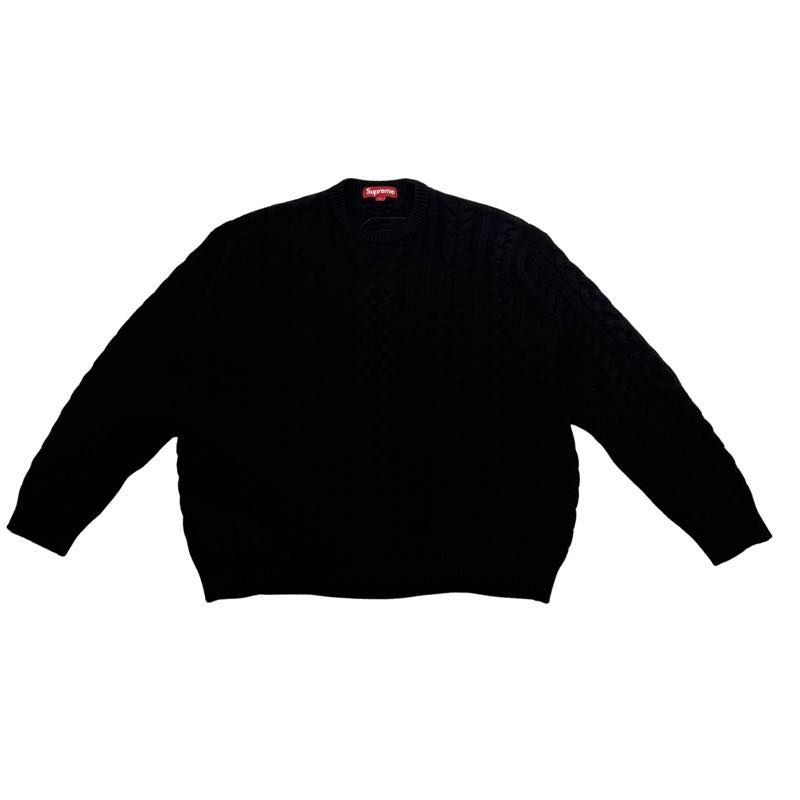 Supreme Appliqué Cable Knit Sweater Black - Lightly Used Supreme Appliqué Cable Knit Sweater Black - Lightly Used