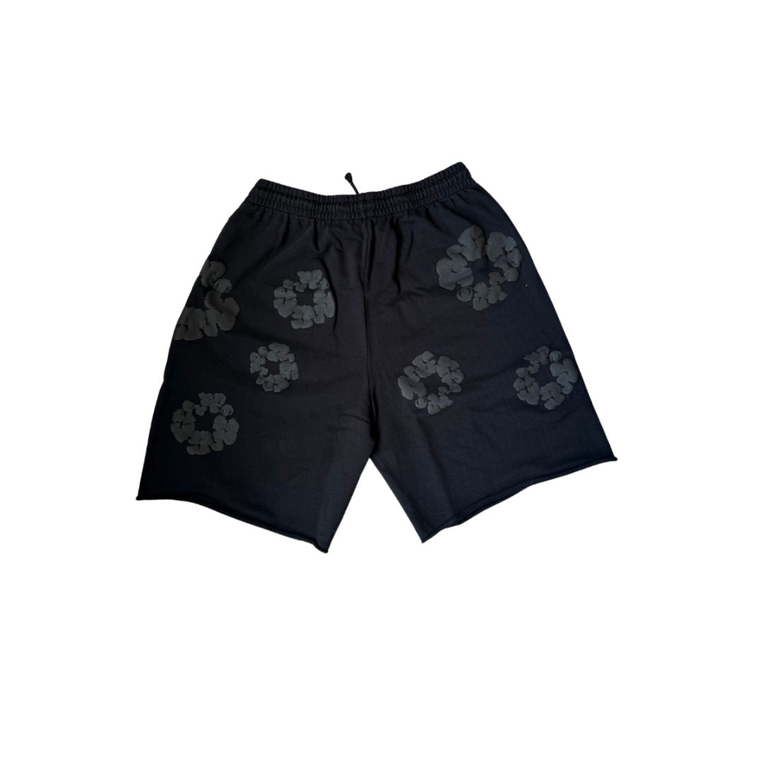 DENIM TEARS ショーツ　ブラック Denim Tears The Cotton Wreath Shorts Monochrome Black – Utopia
