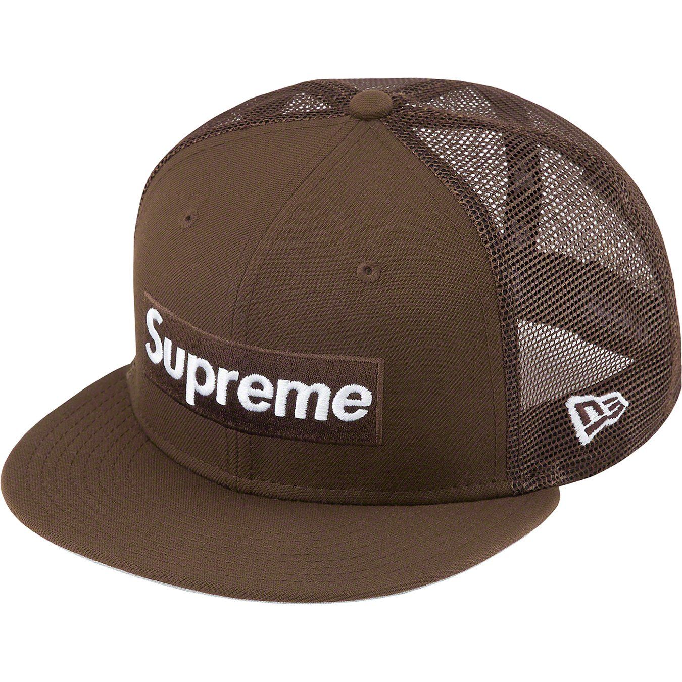 Supreme Box Logo Mesh Back New Era Brown – Utopia Shop