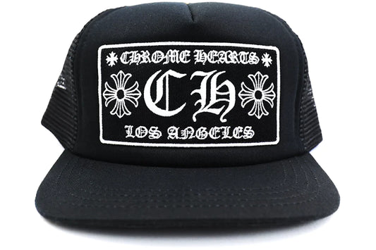 Chrome Hearts CH Los Angeles Trucker Hat Black/Black