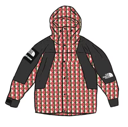 Supreme the North Face Studded Mountain Light Jacket Red