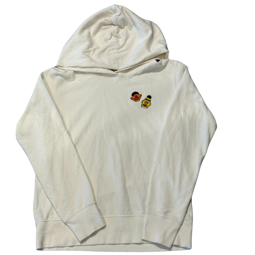 Kaws X Uniqlo X Sesame Street Bert Ernie Heads Hoodie Natural Preow Utopia Shop