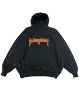 Balenciaga Flame Metal Logo Hoodie Black - Pre-Owned Size L