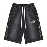 Awoken Dreams 3/4 Studded Shorts Black