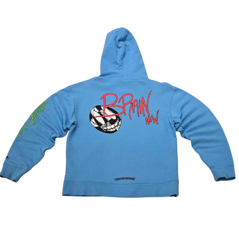 Chrome Hearts Matty Boy Brain New Hoodie Blue - Pre-Owned Size M
