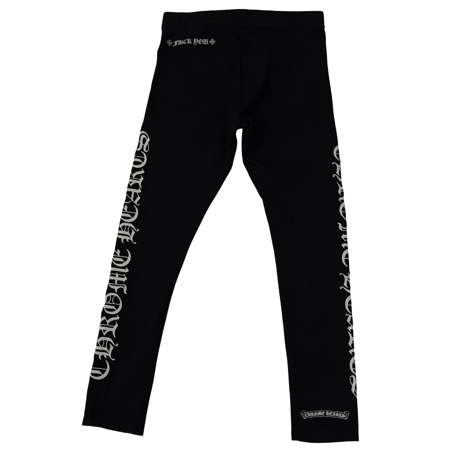 Chrome Hearts F*ck You Scroll Logo Leggings Black
