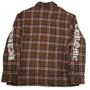 Chrome Hearts Quilted Padded Flannel Plaid Jacket Brown - Lightly Used Size XL