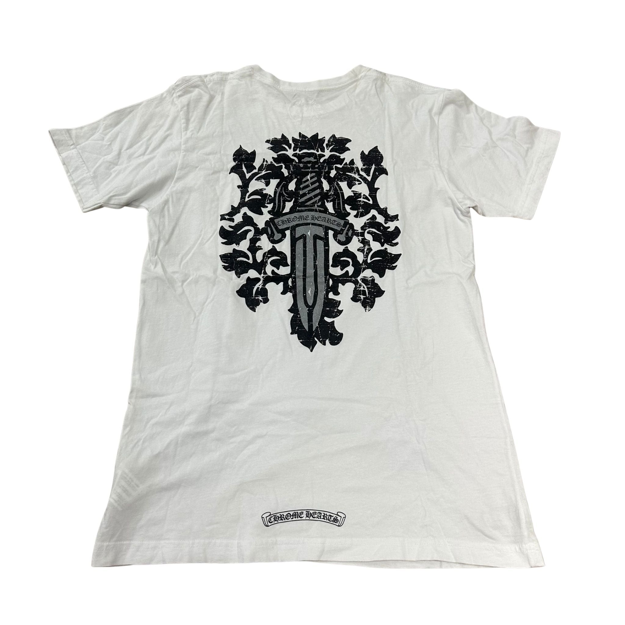 Chrome Hearts Dagger T-Shirt White (Preowned Size M) - Pre-Owned