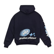 Broken Planet Market Cosmic Speed Cropped Hoodie Black - Pre-Owned