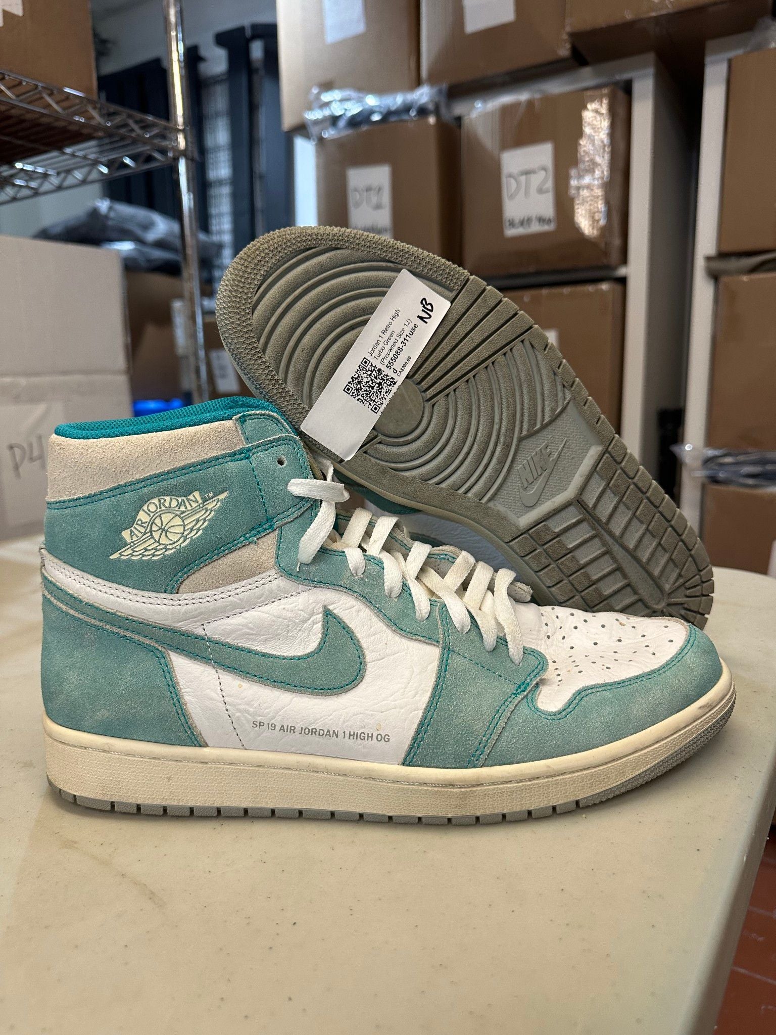 Jordan 1 Retro High Turbo Green - Pre-Owned Size 12 (No original box)
