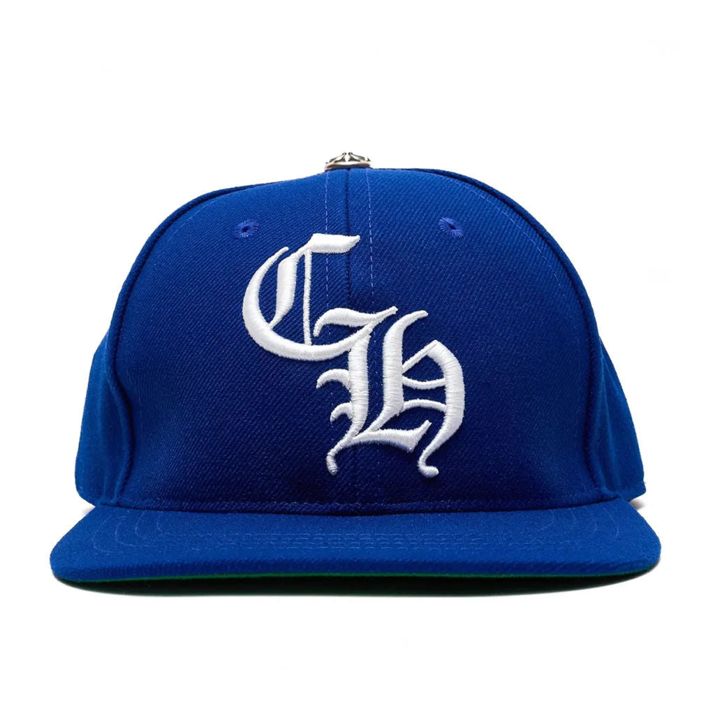 Chrome Hearts Embroidered CH Logo Baseball Hat Royal Blue/ White