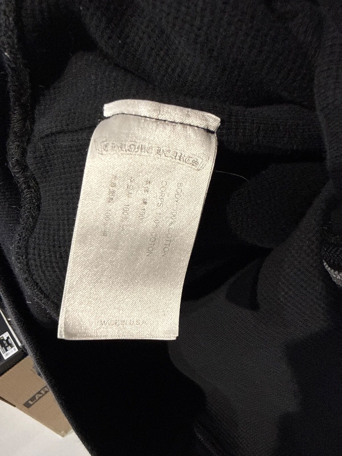 Chrome Hearts Los Angeles Exclusive Thermal Zip-Up Hoodie Black - Gently Used Size M