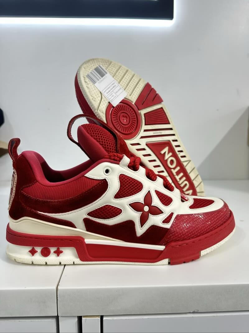 Louis Vuitton LV Skate Sneaker Red White - Pre-Owned Size 11 (No original box)