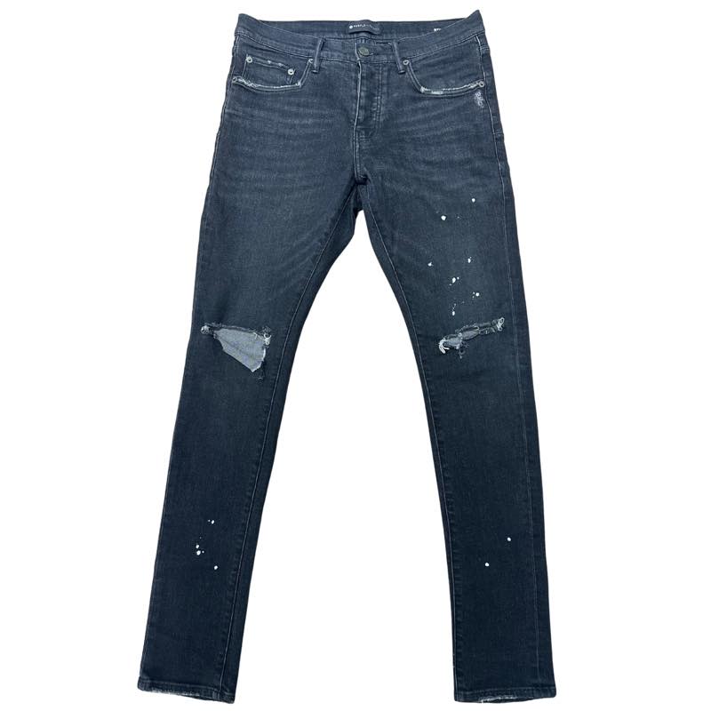 Purple Brand P001 Black Overspray Jeans - Pre-Owned Size 30