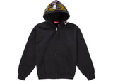 Supreme Patches Zip Up Hooded Sweatshirt Black