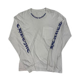 Chrome Hearts Neck Logo L/S T-Shirt White Blue - Pre-Owned Size M