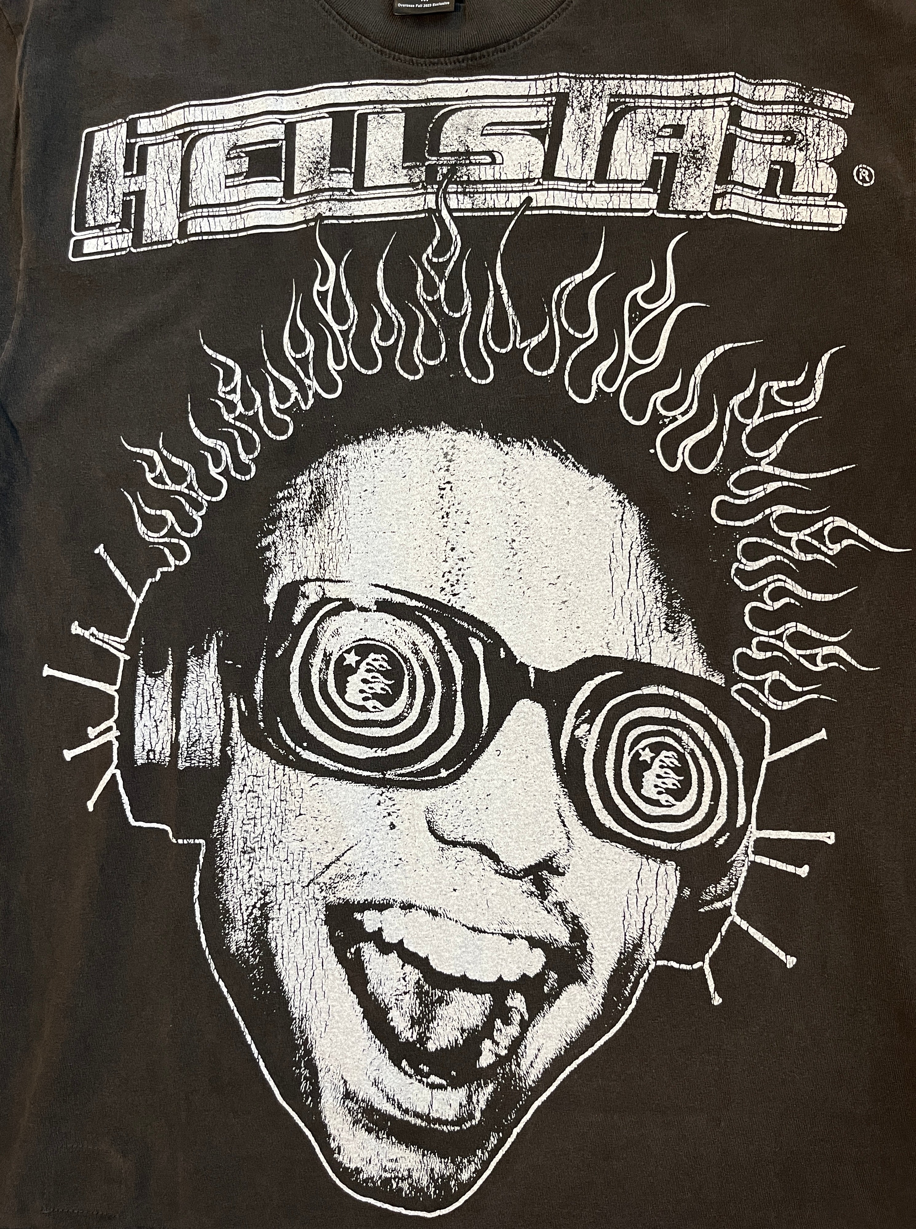 Hellstar Studios Rage Tee Washed Black (OVERSEAS EXCLUSIVE)