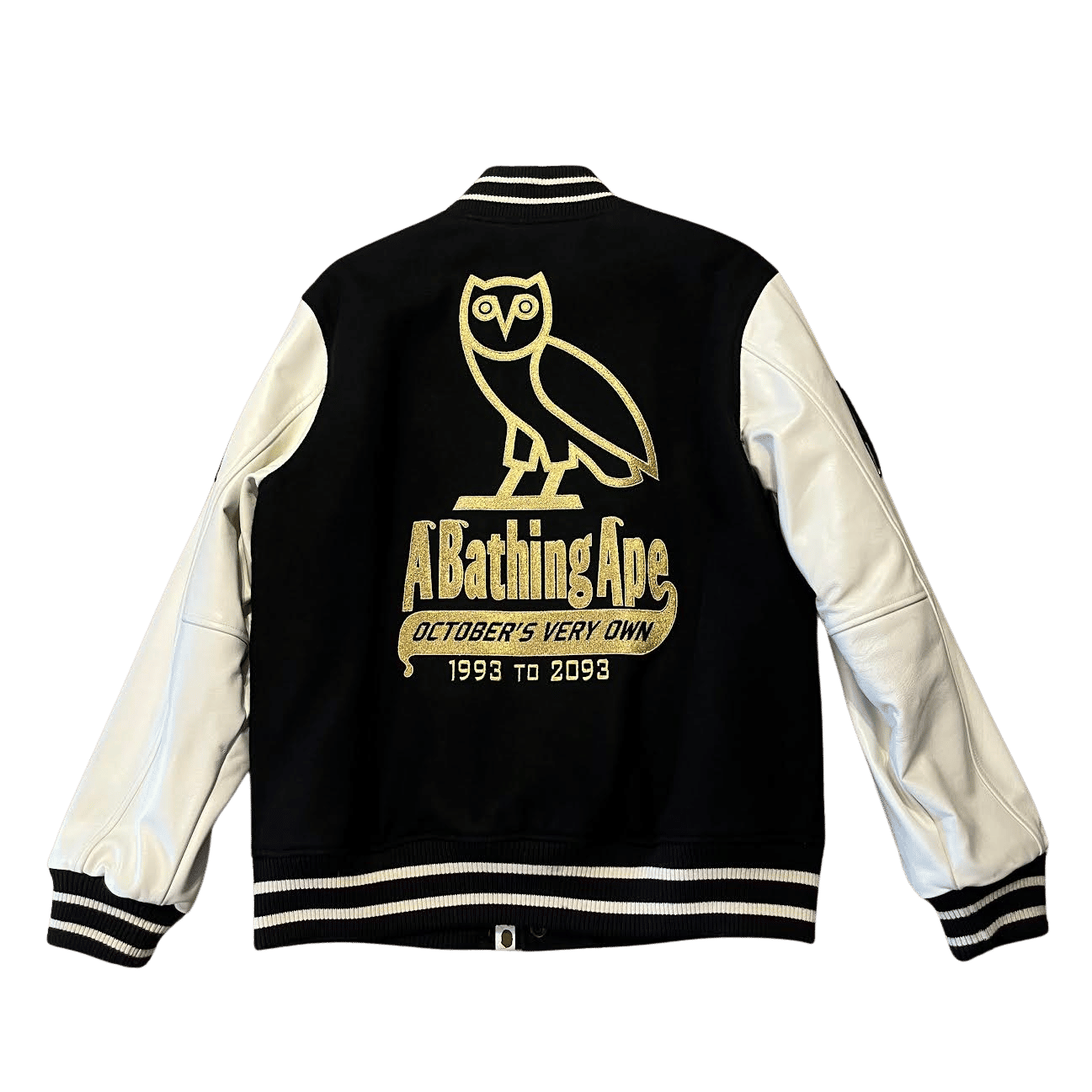 Bape x OVO Varsity Jacket Black (Lightly Preowned) - Pre-Owned