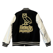 Bape x OVO Varsity Jacket Black - Lightly Pre-Owned Size XL