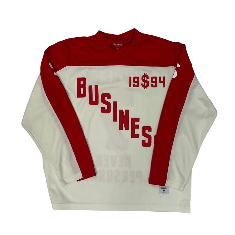 Supreme Business Hockey Jersey White - Pre-Owned Size M
