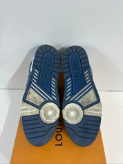 Louis Vuitton LV Trainer Monogram Denim White Blue - Lightly Pre-Owned Size 9