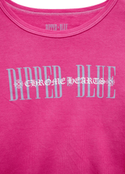 Chrome Hearts x Dipped In Blue Cropped T-Shirt Pink