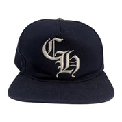 Chrome Hearts CH Logo Baseball Hat Navy - Pre-Owned OS