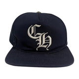 Chrome Hearts CH Logo Baseball Hat Navy - Pre-Owned OS