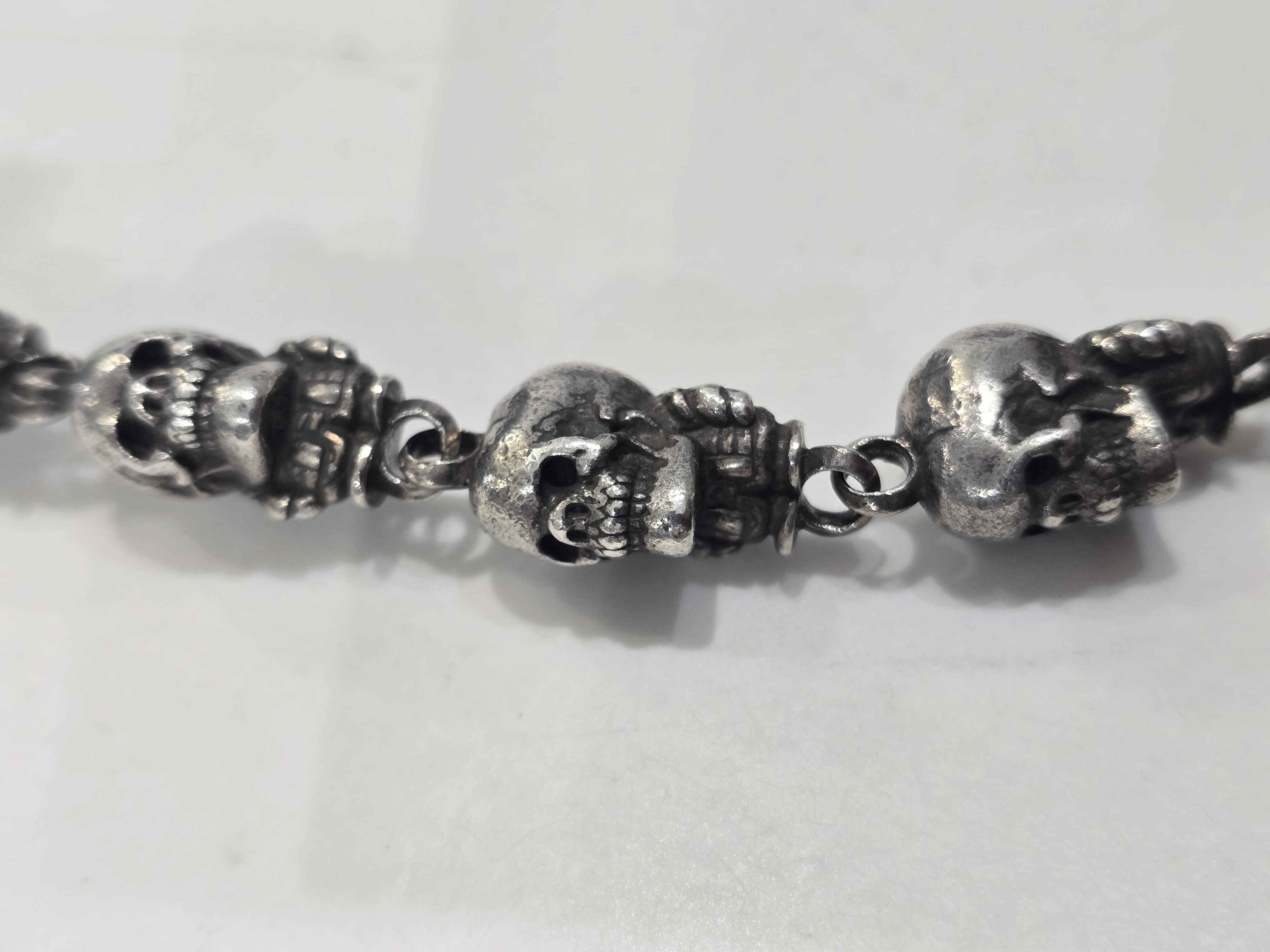 Chrome Hearts Silver Foti Skull Wallet Chain (21 Inches) - Lightly Pre-Owned