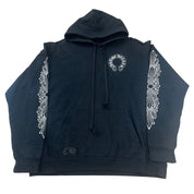 Chrome Hearts Horseshoe Floral Pullover Hoodie Black (Lightly Used Size XL) - Pre-Owned