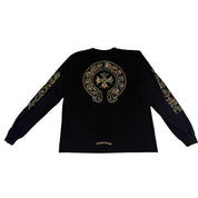 Chrome Hearts Camo Triple Cross Horseshoe L/S T-Shirt Black - Lightly Pre-Owned Size XL