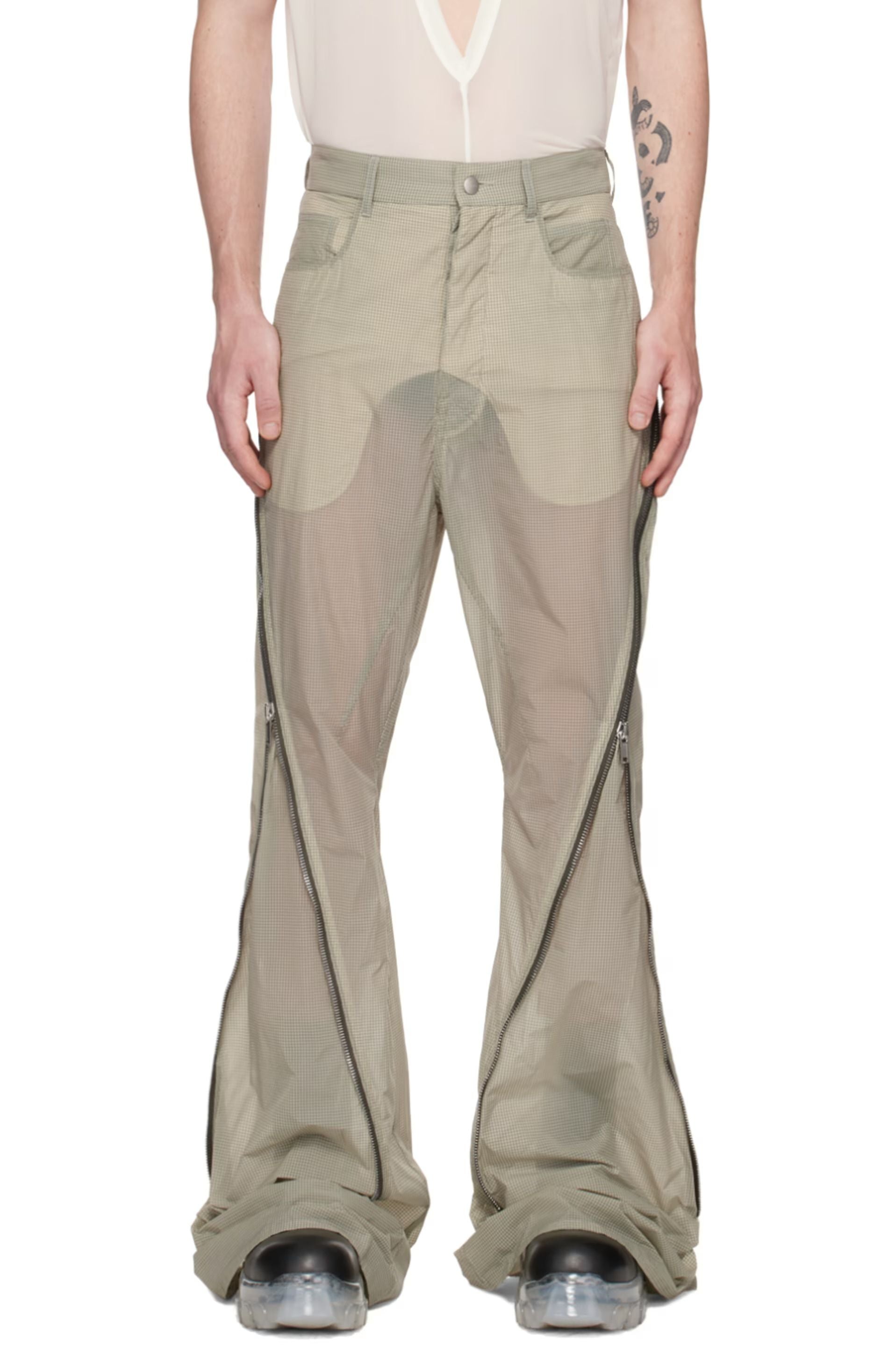 Rick Owens Grey Bolan Banana Trousers