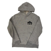 Chrome Hearts Triple Cross Nylon CH Logo Hoodie Grey - Lightly Pre-Owned Size M