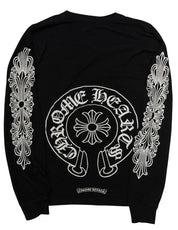Chrome Hearts Horseshoe Floral L/S T-Shirt Black - Lightly Pre-Owned Size XS