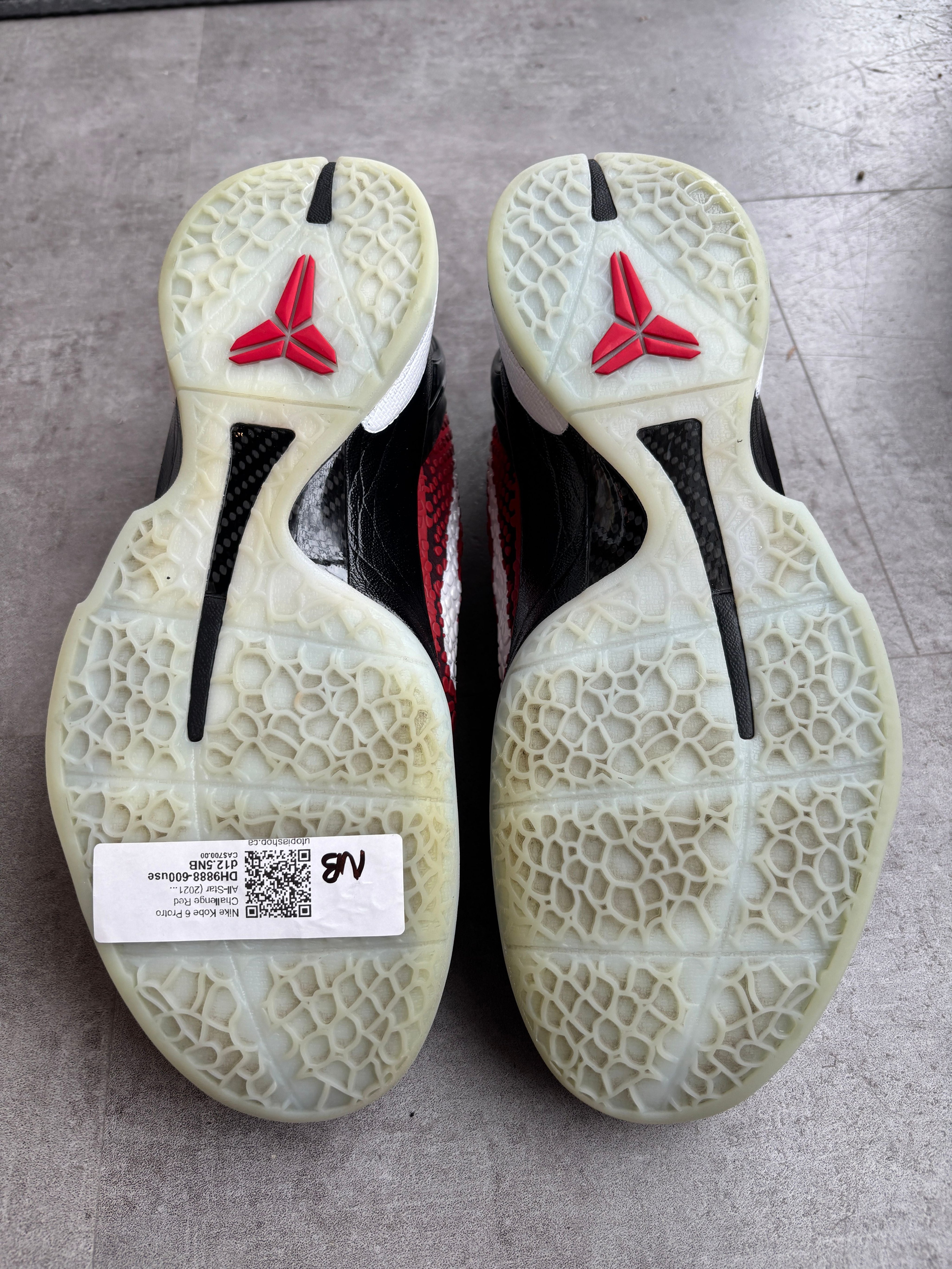 Nike Kobe 6 Protro Challenge Red All-Star (2021) - Pre-Owned Size 12.5 (No Original Box)