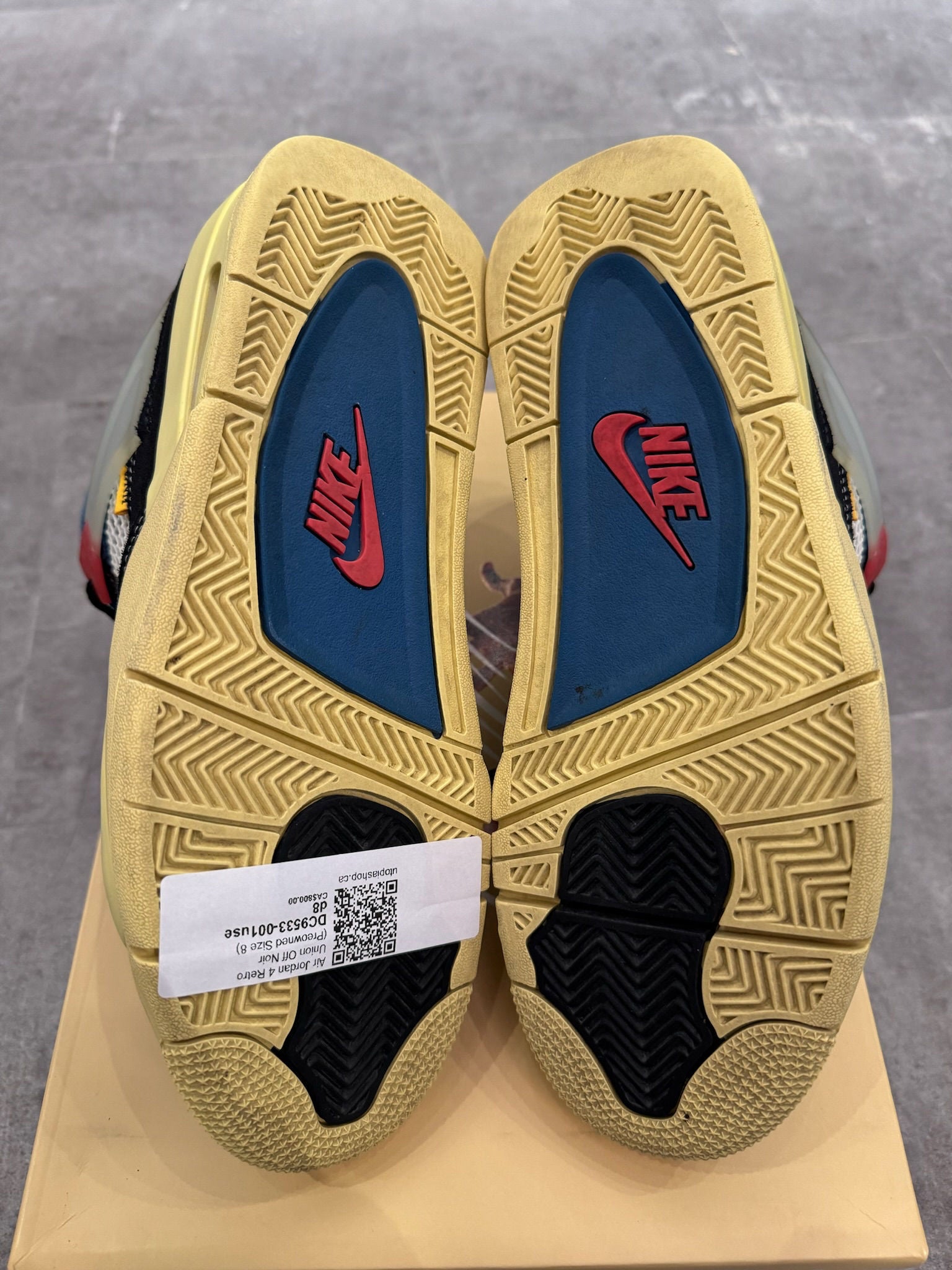 Air Jordan 4 Retro Union Off Noir - Pre-Owned Size 8M