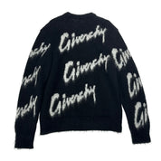 Givenchy Intarsia Mohair and Wool Sweater Black/White - Lightly Used Size L