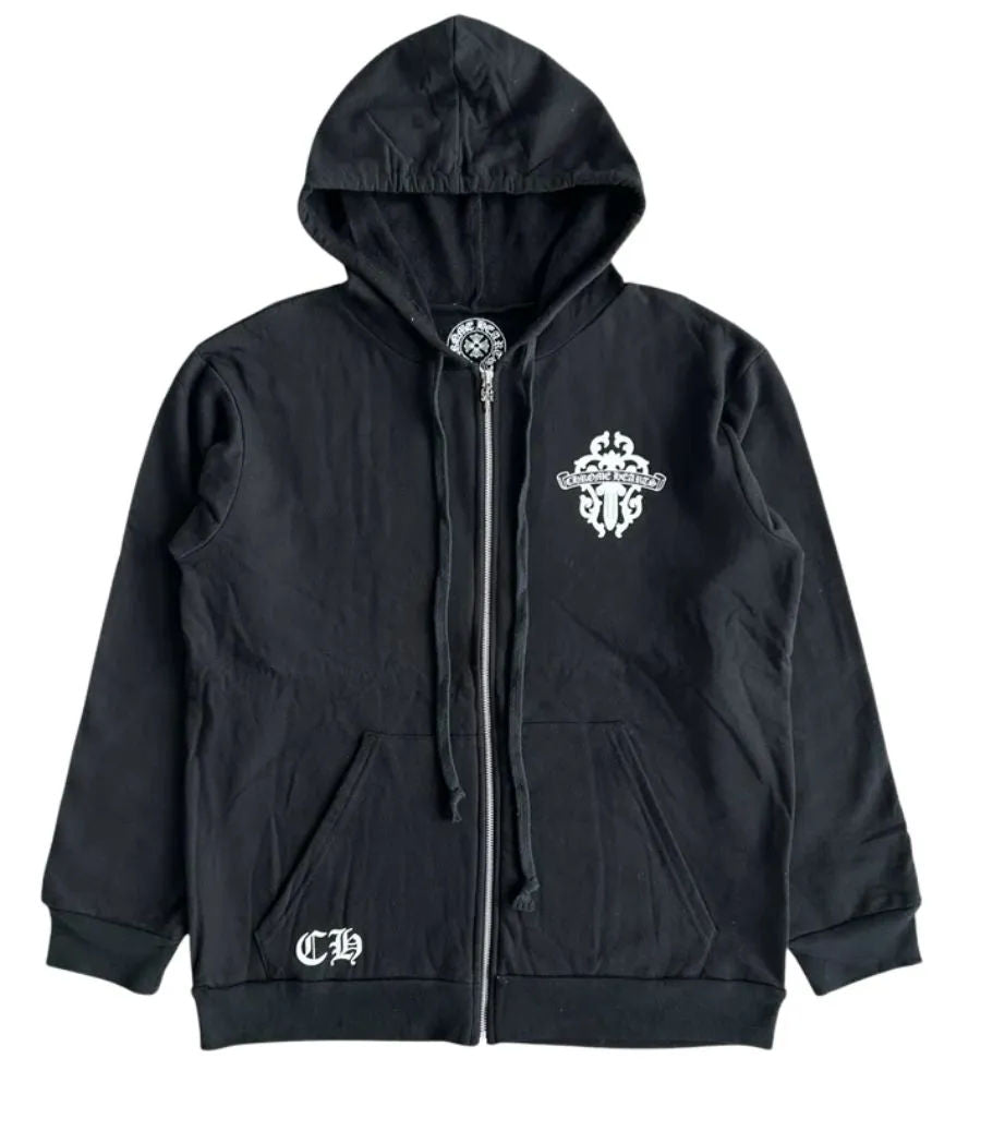 Chrome Hearts Hollywood Dagger Zip-Up Hoodie Black