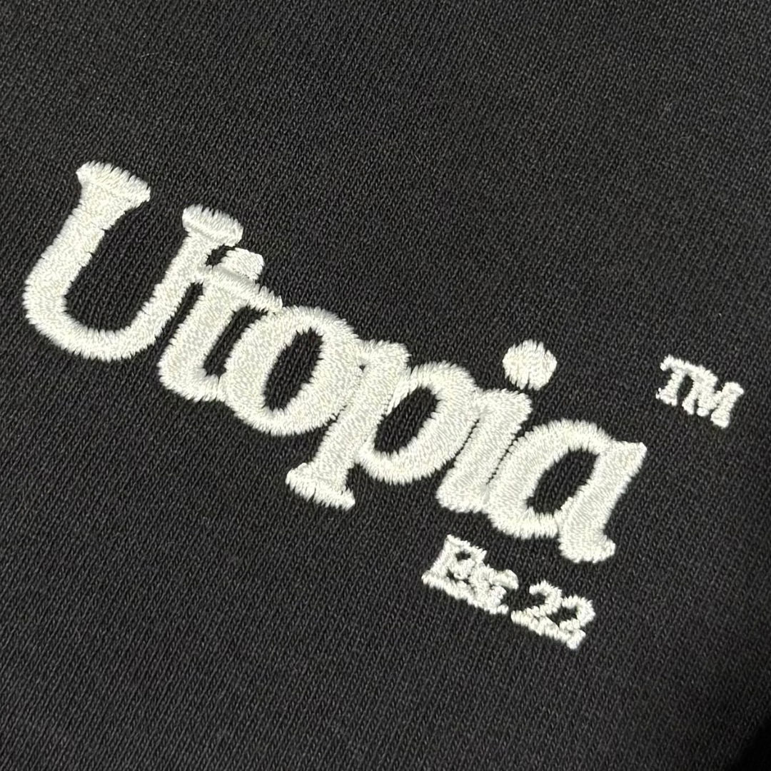 Utopia OG Zip-Up Hoodie Black