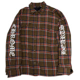Chrome Hearts Quilted Padded Flannel Plaid Jacket Brown - Lightly Used Size XL