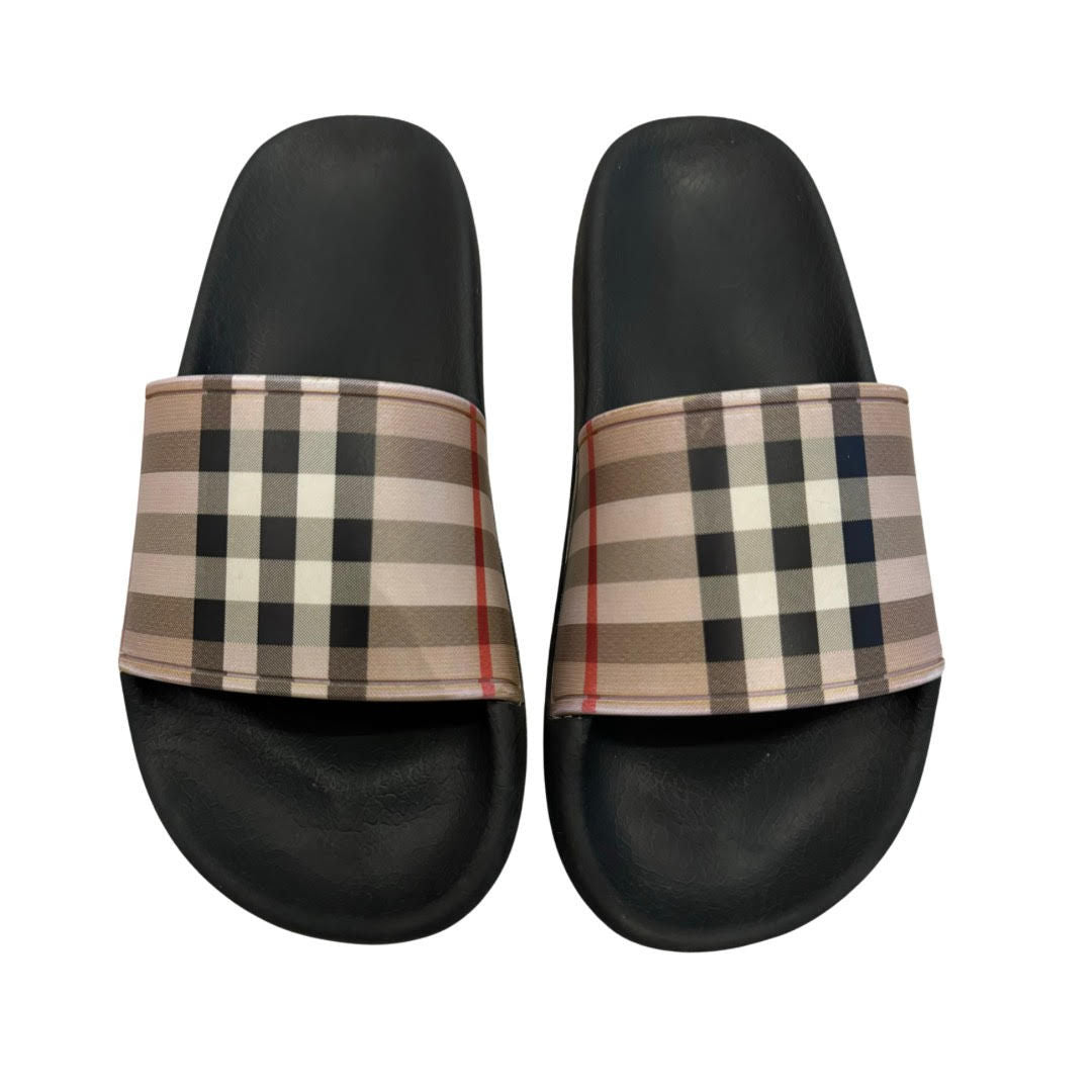 Burberry Kids Mini Farley Vintage Check Slides (Preowned Size 31/2y) - Pre-Owned