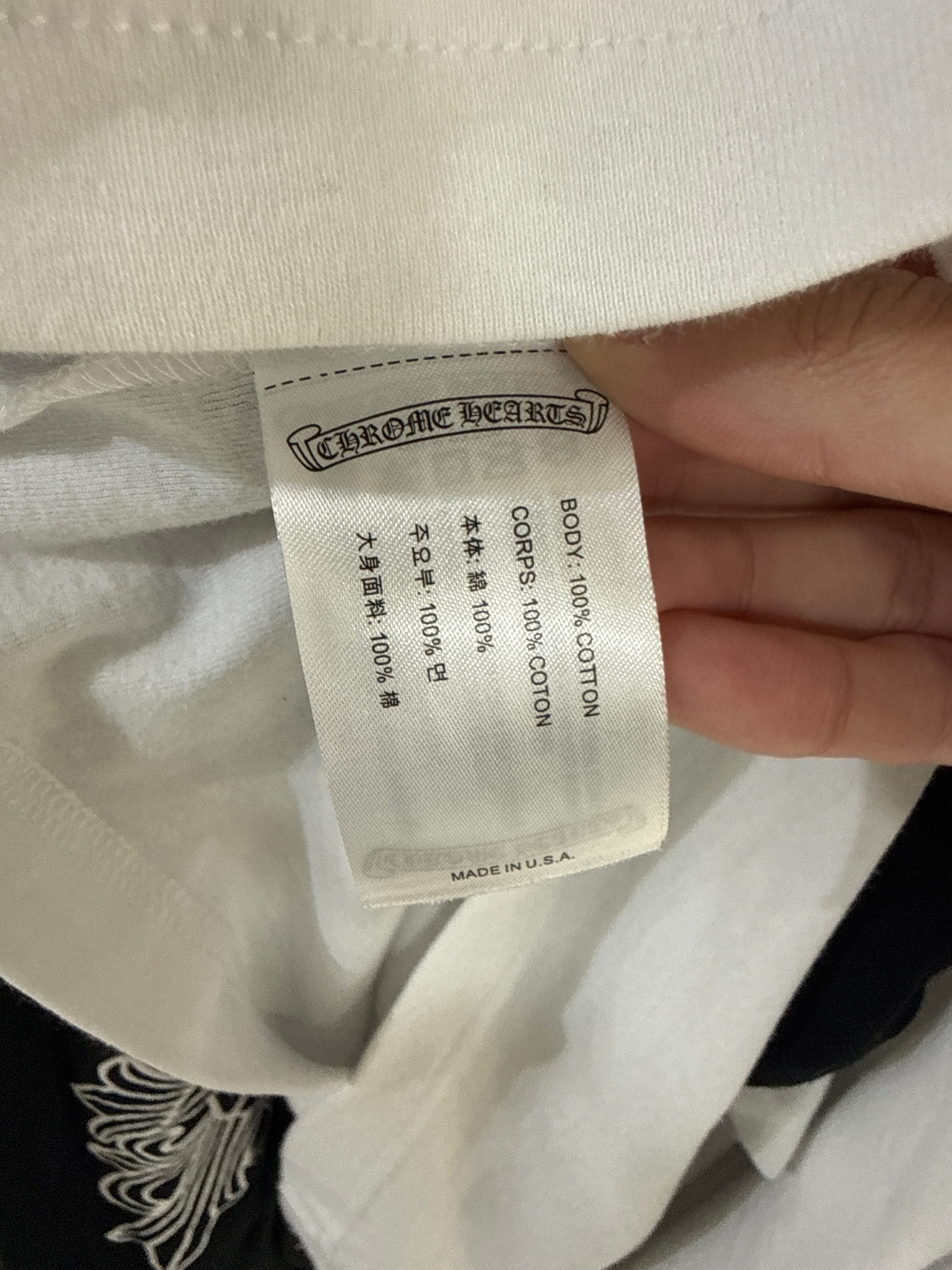 Chrome Hearts Horseshoe Baseball Shirt White/Black - Pre-Owned Size L
