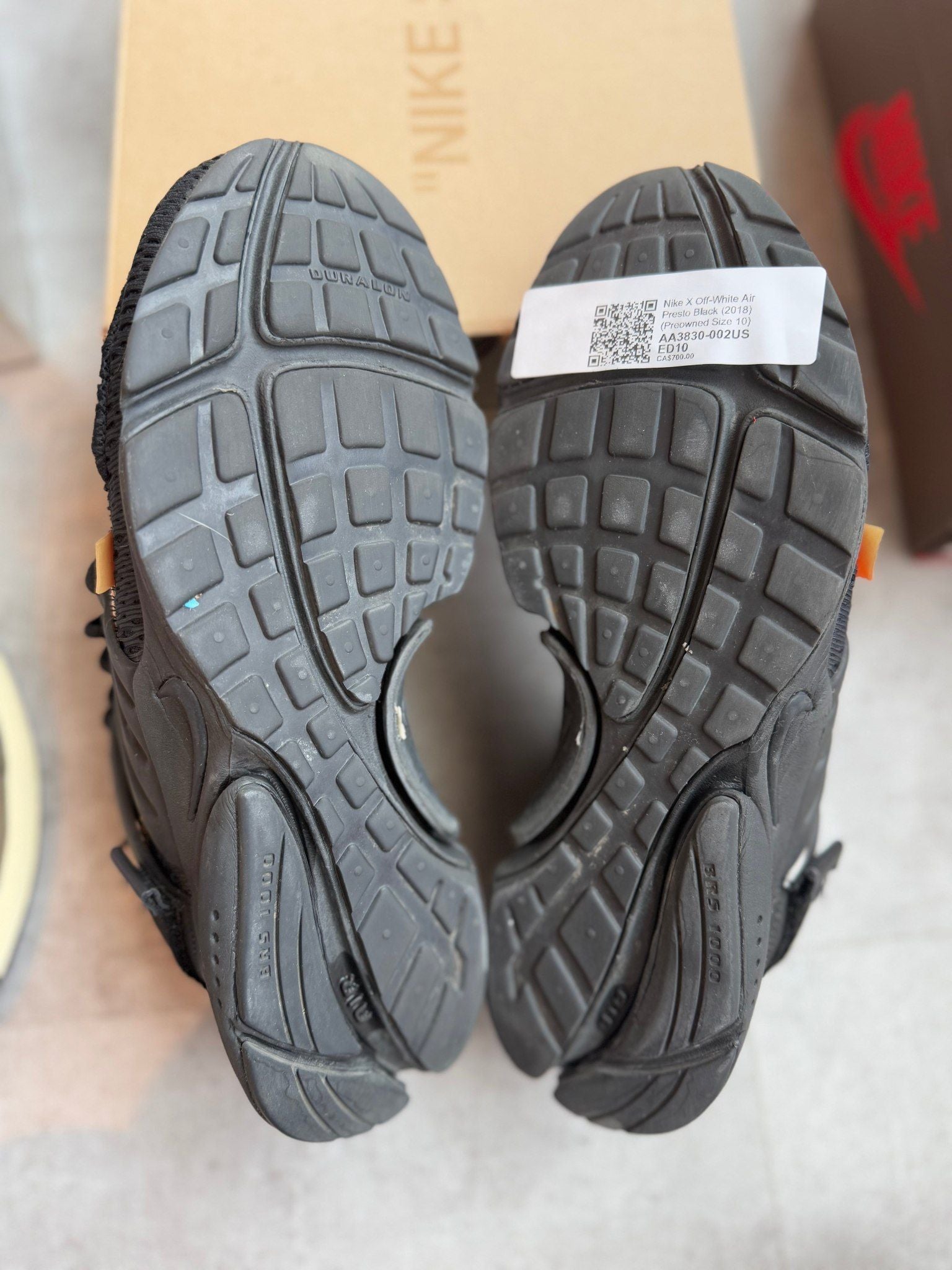 Nike X Off-White Air Presto Black (2018) - Pre-Owned Size 10