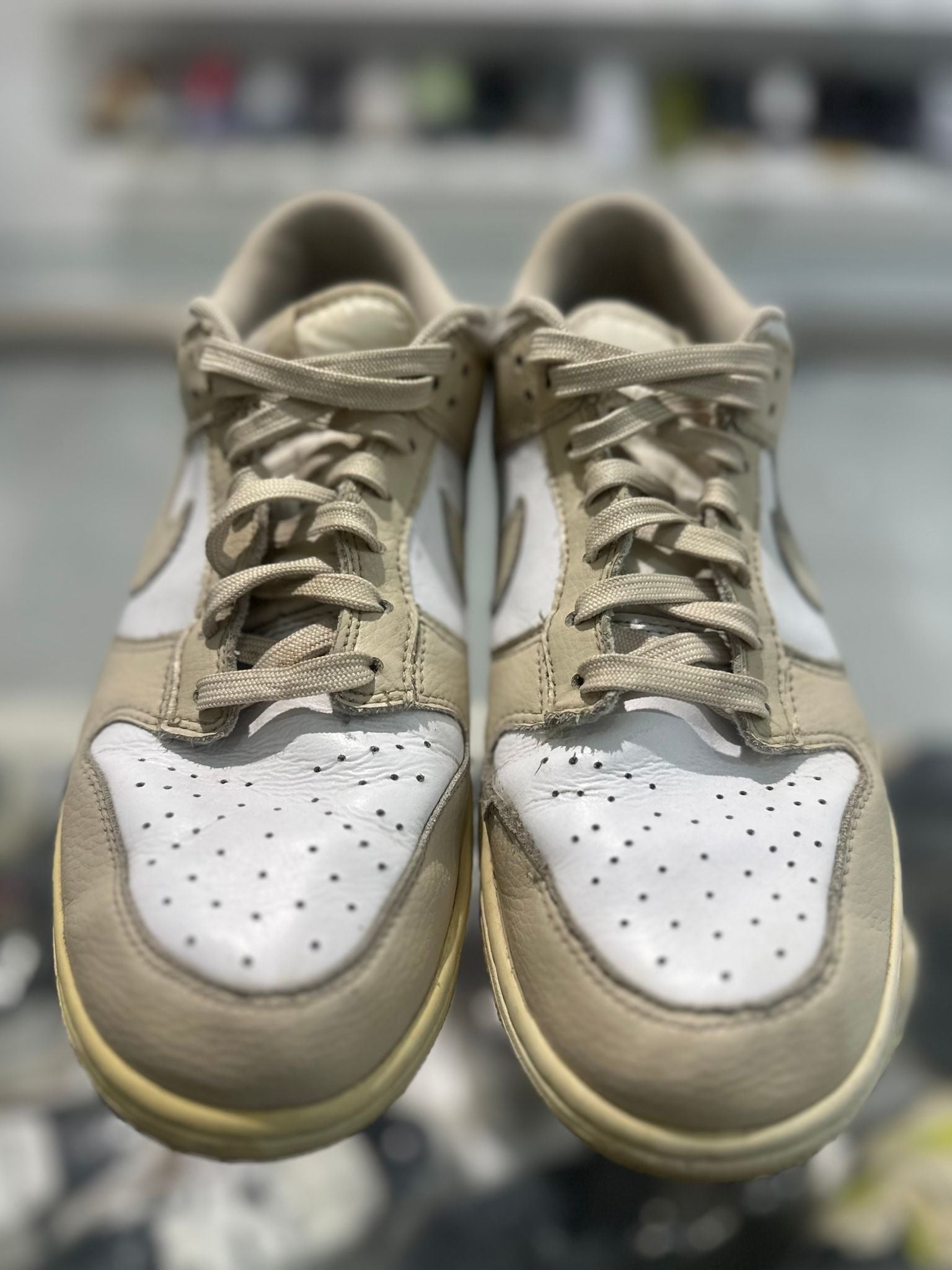 Nike Dunk Low Oatmeal (Women's) - Pre-Owned Size 7.5 (Heavily Worn , No original box)