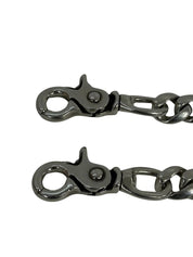 Chrome Hearts Double Lobster Clasp Cuban Link Wallet Chain (15.5 Inches) - Gently Used