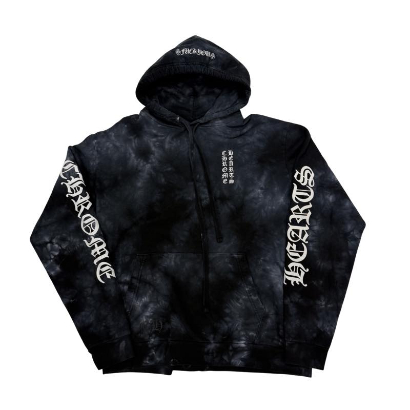 Chrome Hearts Tie-Dye Horseshoe Hoodie Black - Lightly Pre-Owned Size M