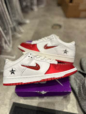 Nike SB Dunk Low Supreme Jewel Swoosh Red (Preowned Size 9.5 Rep Box)