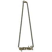 Balenciaga Typo Pendant Necklace Gold - Gently Pre-Owned OS