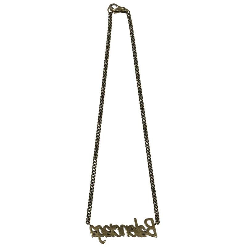 Balenciaga Typo Pendant Necklace Gold - Gently Pre-Owned OS